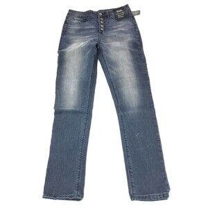 Signature Studio Womens Natalie Jegging High Rise Skinny Carbon Wash Size 10